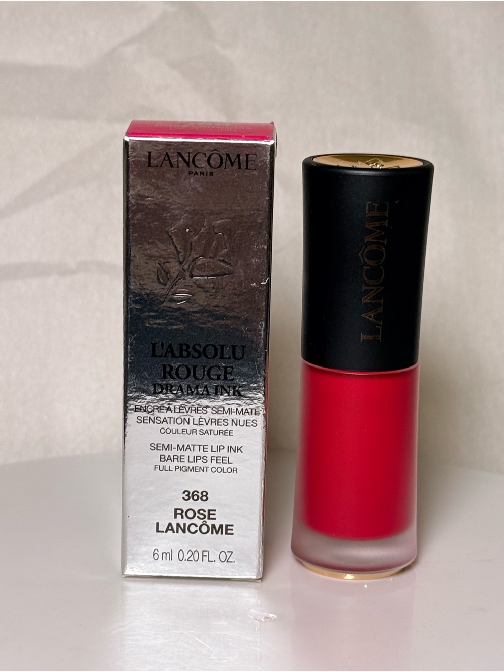 Lancôme L’Absolu rouge drama semi matte lip ink drama lip link 368 rose lancome